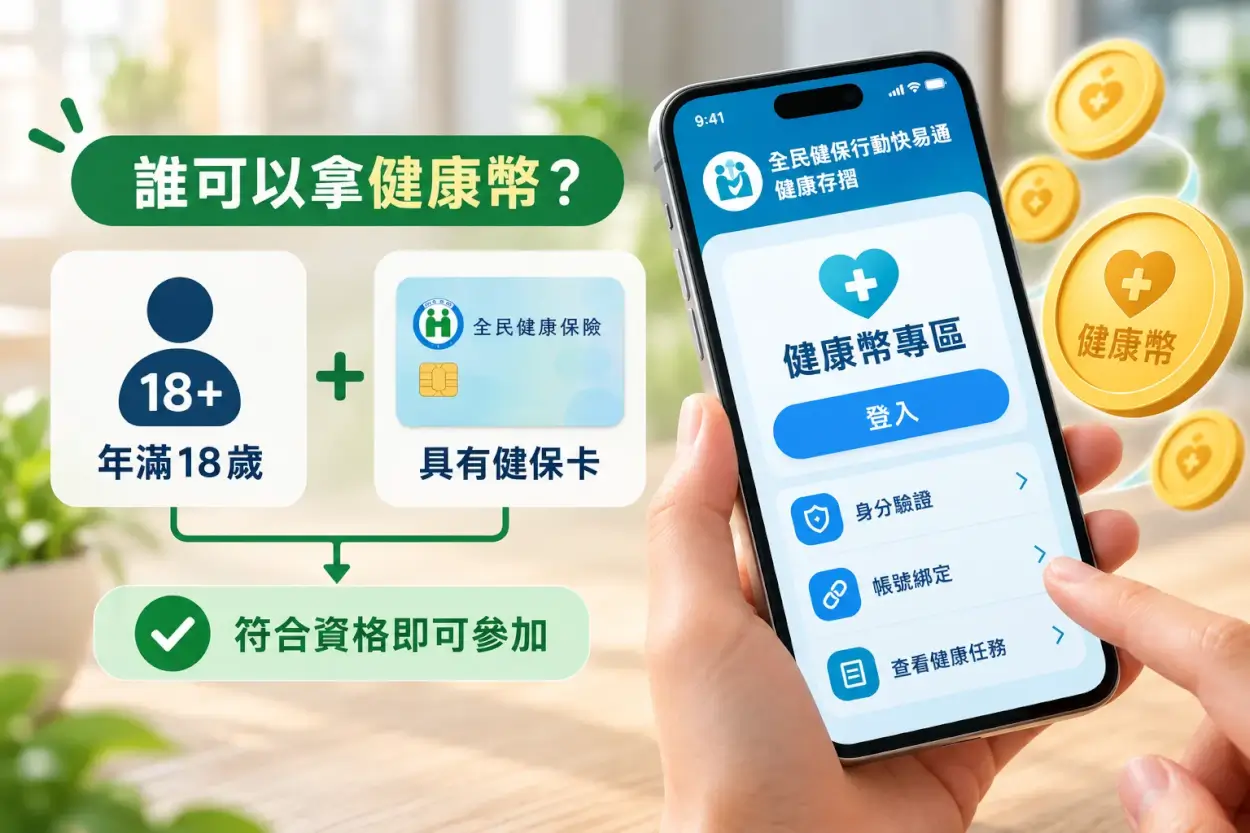 透過「全民健保行動快易通|健康存摺」App登入健康幣專區